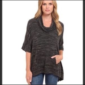 Splendid | NWT Cowl neck Grey Poncho sweater